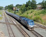 AMTK 81 leads train P080-02 across Boylan Junction